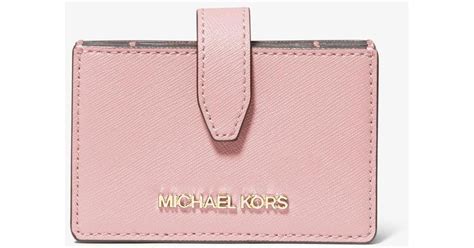 michael kors card holder pink|michael kors accordion wallet.